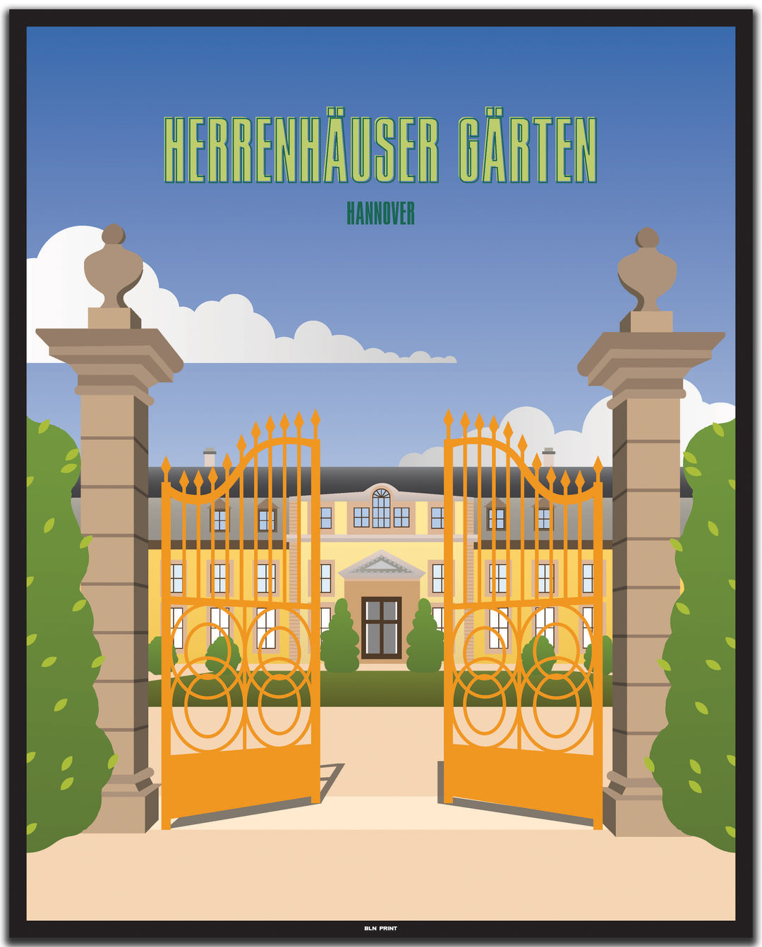 vintage hannover poster shop #40x50cm-schwarzer-farbrand