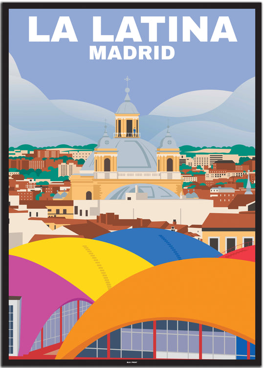 Madrid poster #50x70cm-black-color-border