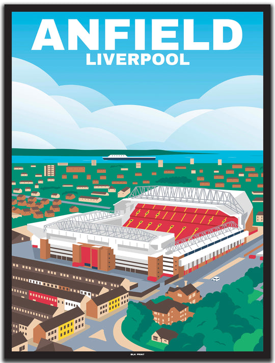 vintage travel poster liverpool #30x40cm-black-color-border