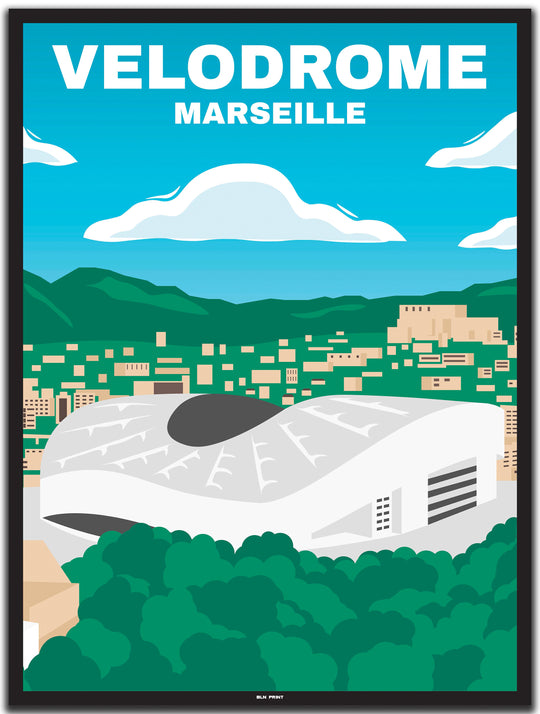 vintage marseille poster shop #30x40cm-schwarzer-farbrand