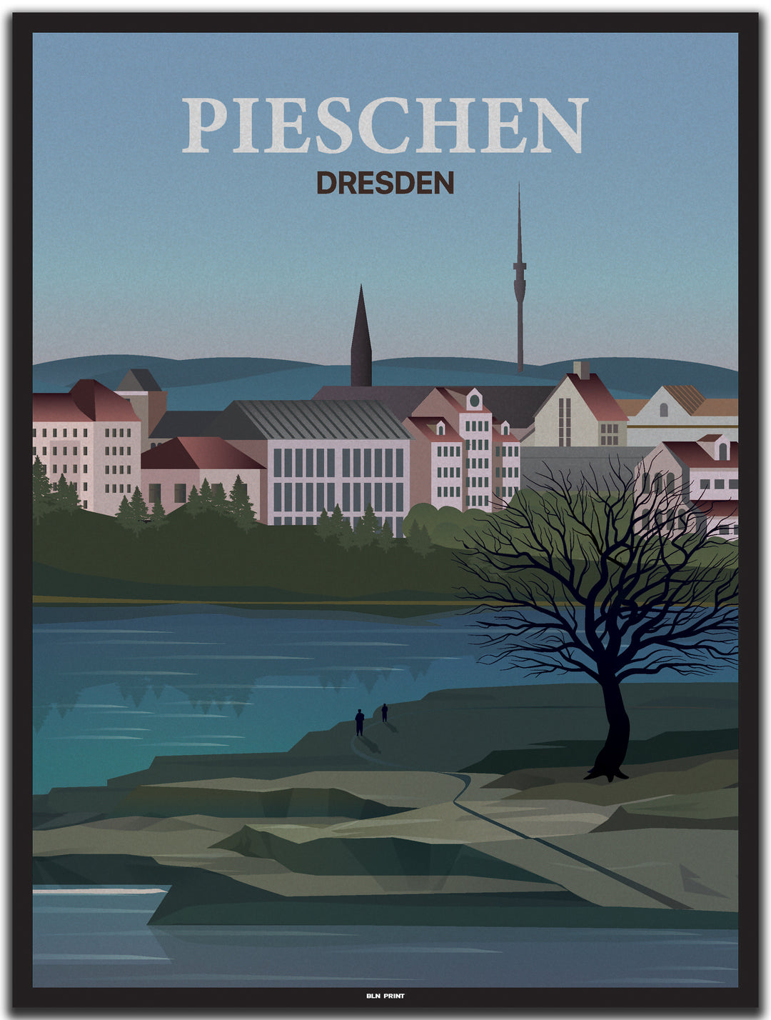 vintage dresden poster shop #30x40cm-schwarzer-farbrand