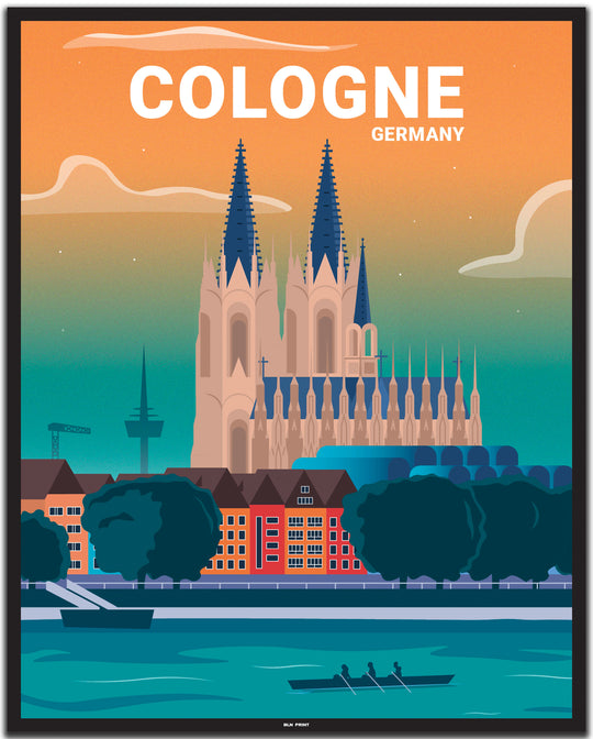 vintage köln poster shop #40x50cm-schwarzer-farbrand