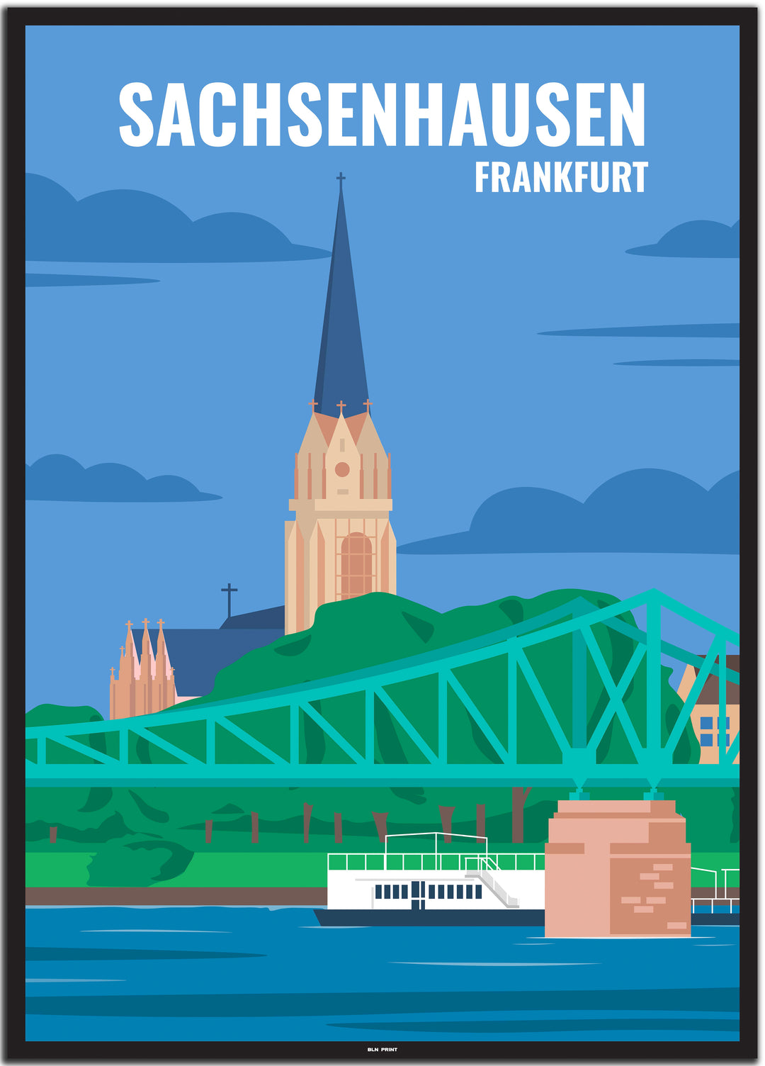 vintage frankfurt poster shop #50x70cm-schwarzer-farbrand