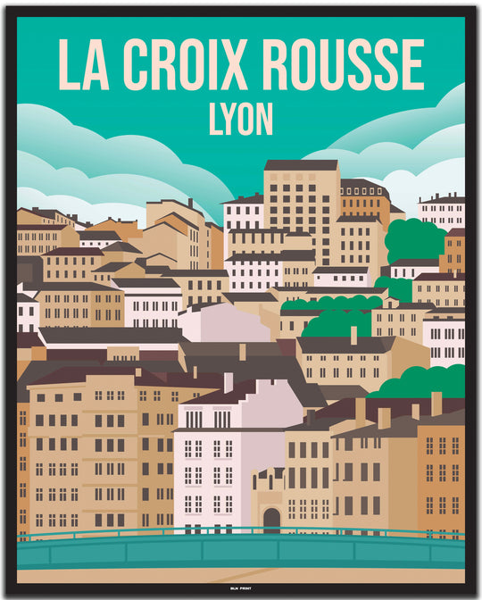 vintage lyon poster shop #40x50cm-schwarzer-farbrand