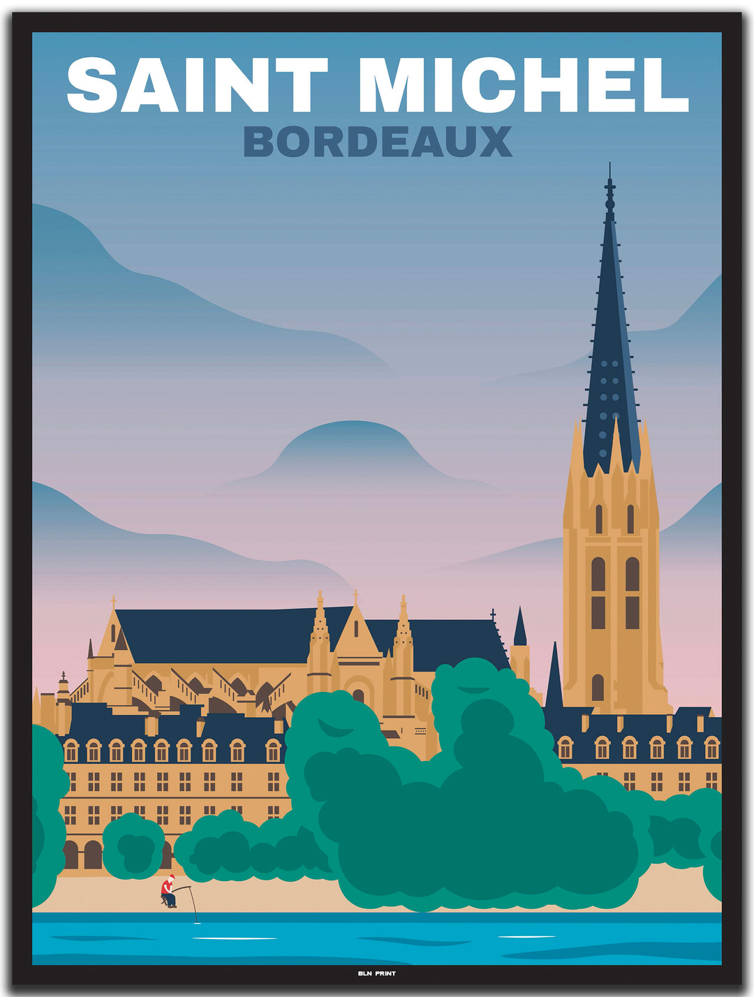 vintage bordeaux poster shop #30x40cm-schwarzer-farbrand