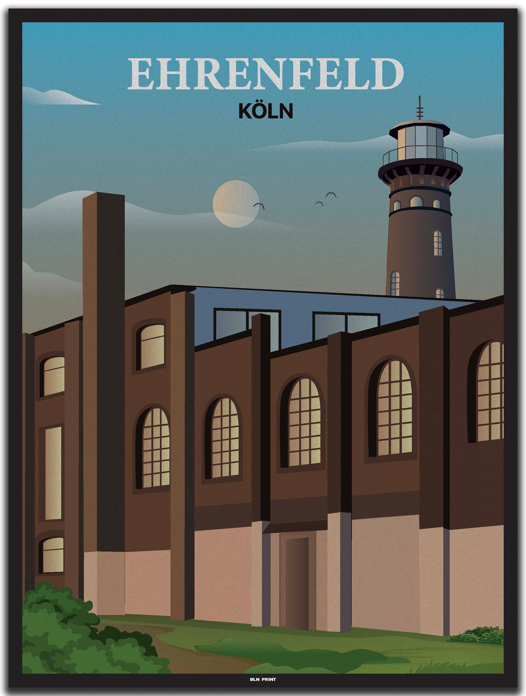 vintage köln poster shop #30x40cm-schwarzer-farbrand