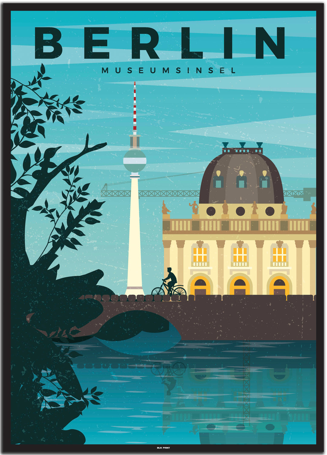 vintage berlin poster shop #50x70cm-schwarzer-farbrand