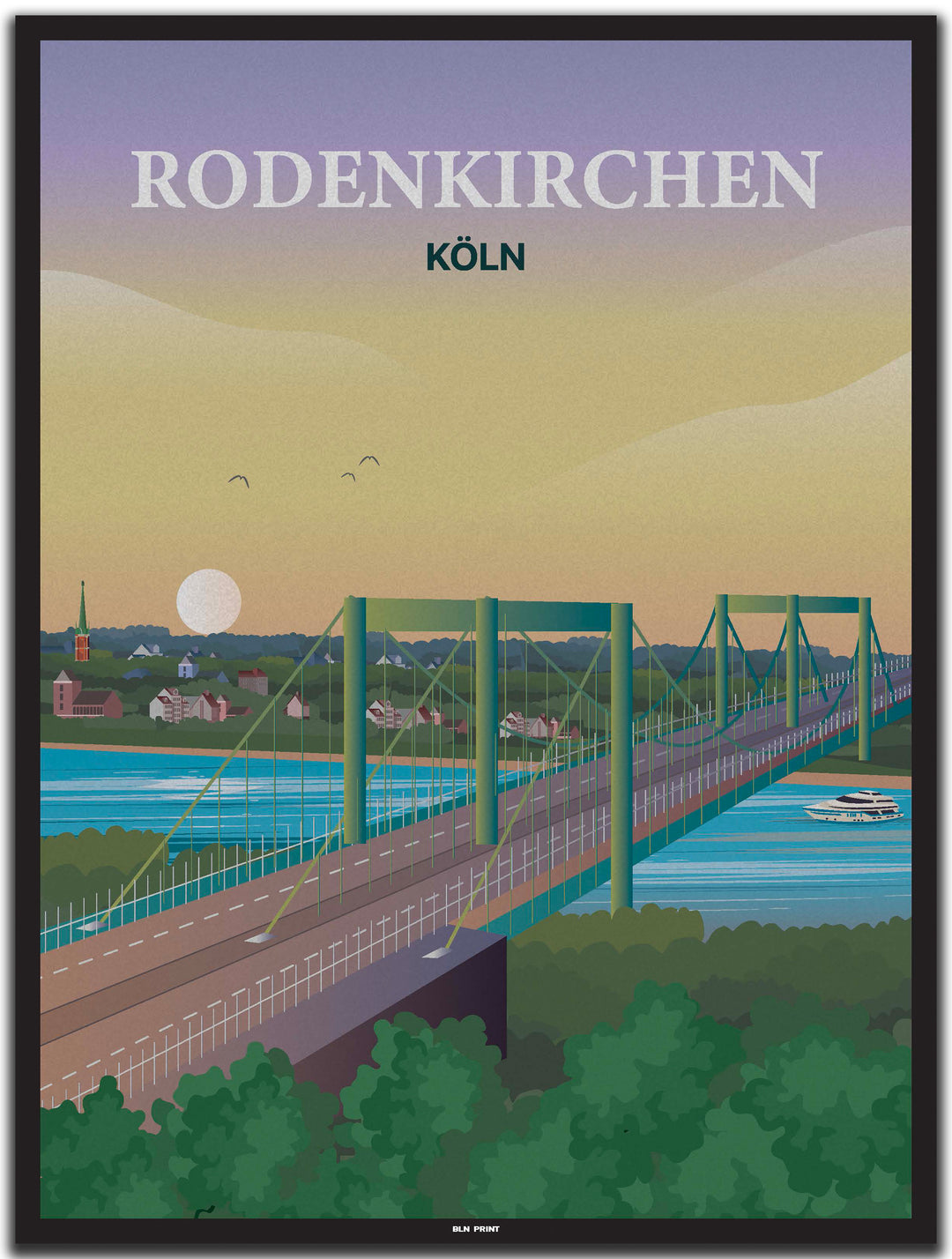 vintage köln poster shop #30x40cm-schwarzer-farbrand