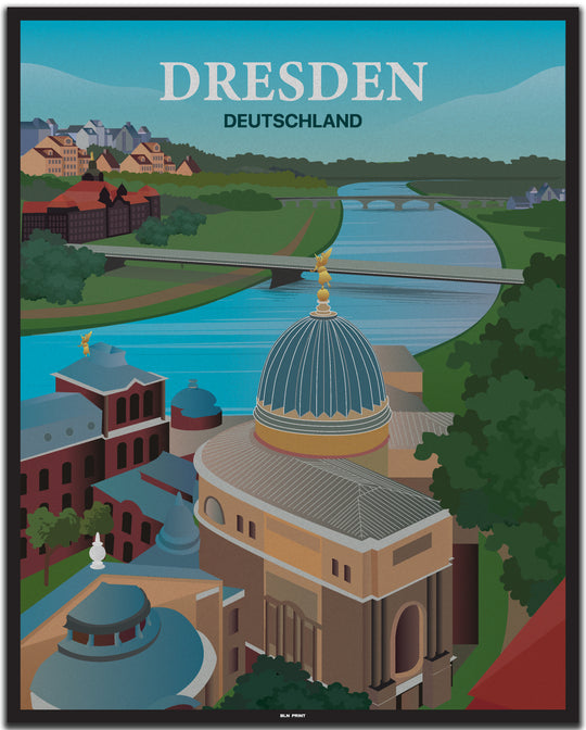 vintage dresden poster shop #40x50cm-schwarzer-farbrand