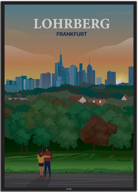 vintage frankfurt poster shop #50x70cm-schwarzer-farbrand