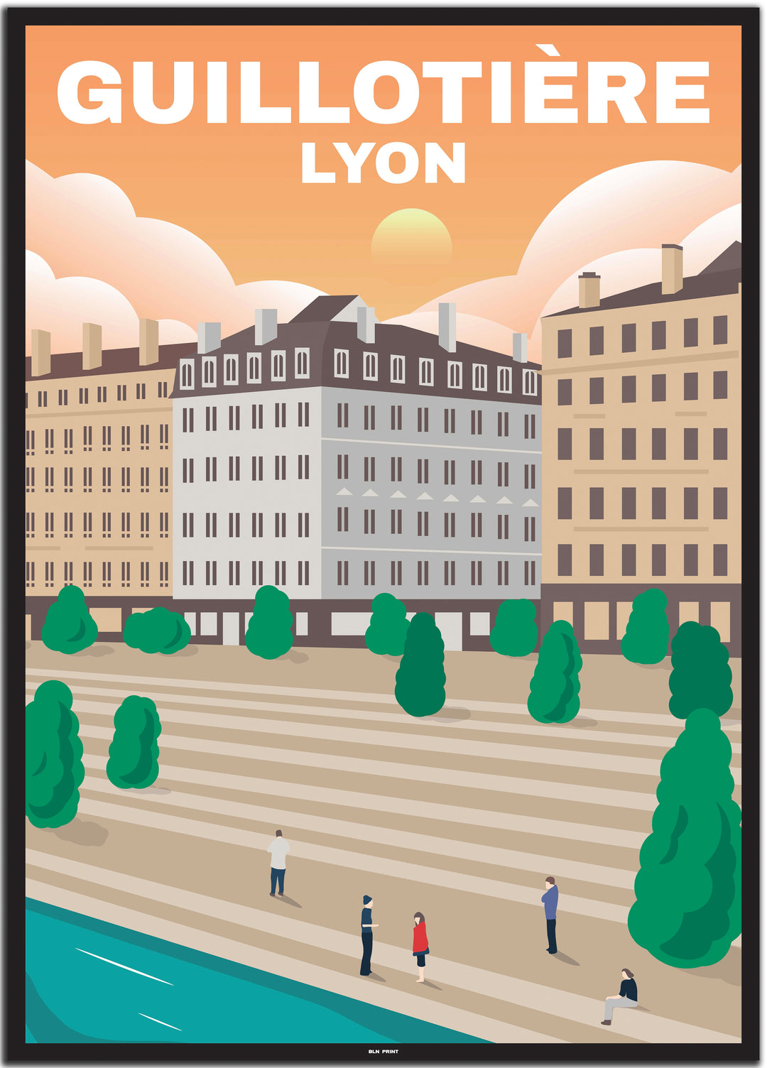 vintage lyon poster shop #50x70cm-schwarzer-farbrand