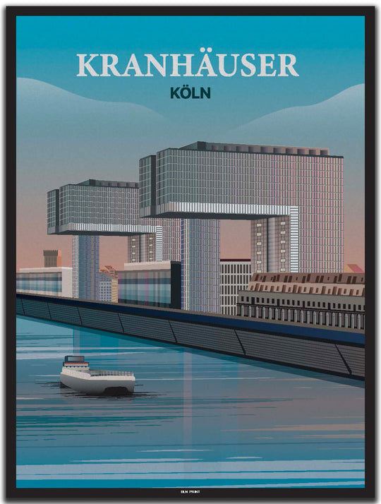 vintage köln poster shop #30x40cm-schwarzer-farbrand