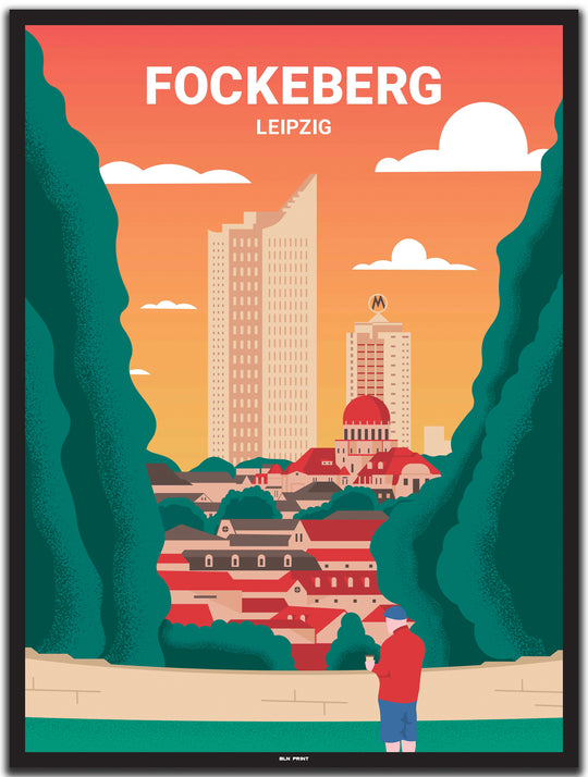 vintage leipzig poster shop #30x40cm-schwarzer-farbrand