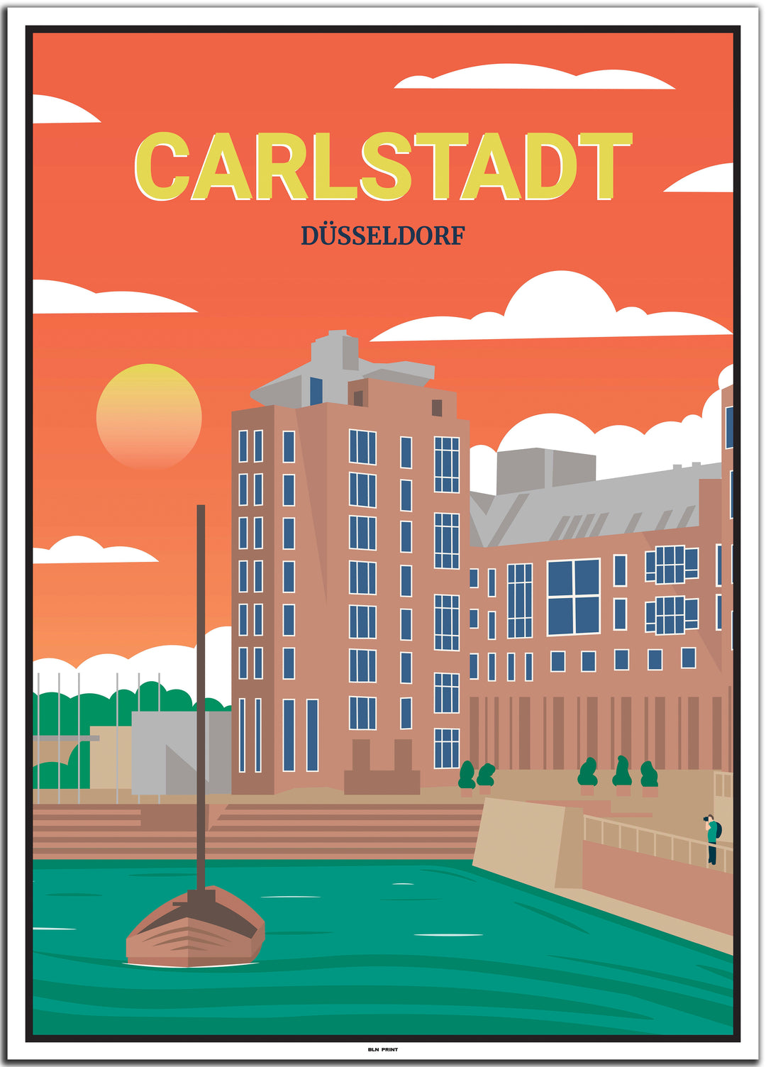 vintage düsseldorf poster shop #50x70cm-weier-farbrand