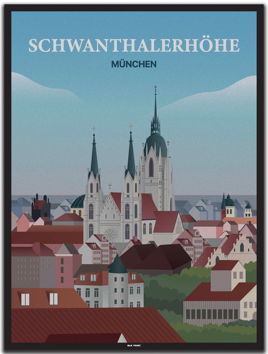 vintage münchen poster shop #30x40cm-schwarzer-farbrand