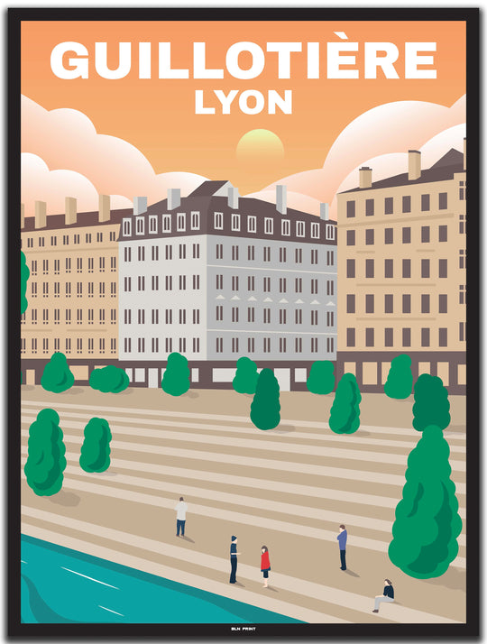 vintage lyon poster shop #30x40cm-schwarzer-farbrand