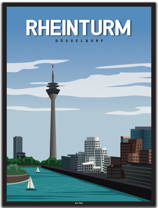 vintage düsseldorf poster shop #30x40cm-schwarzer-farbrand