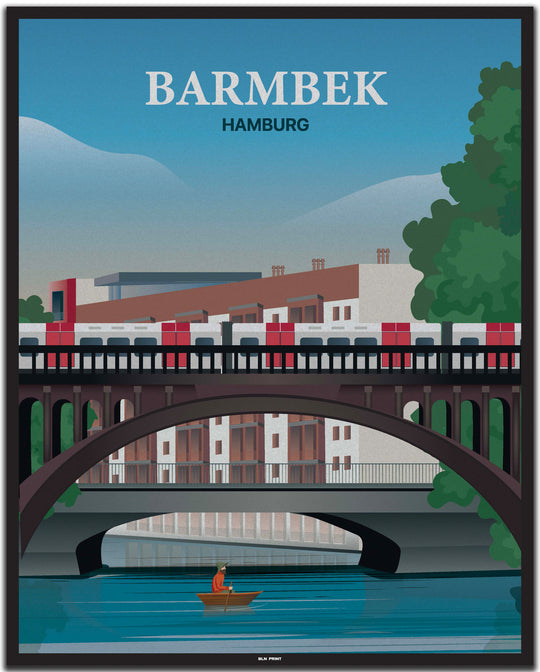 vintage hamburg poster shop #40x50cm-schwarzer-farbrand