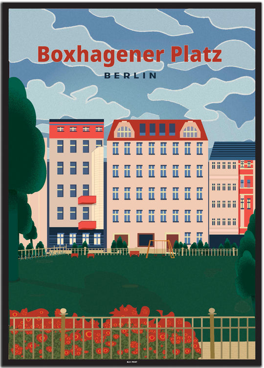 vintage berlin poster shop #50x70cm-schwarzer-farbrand