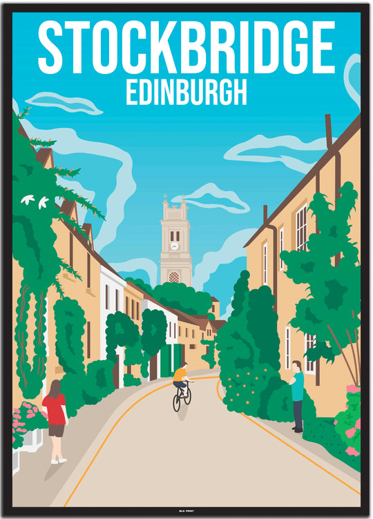 vintage travel poster edinburgh #50x70cm-schwarzer-farbrand