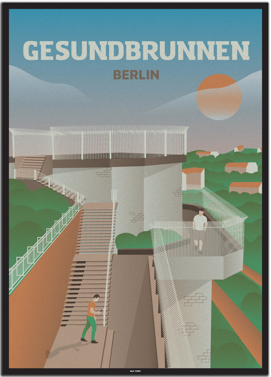 vintage berlin poster shop #50x70cm-schwarzer-farbrand