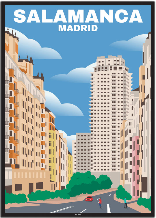 Madrid poster #50x70cm-black-color-border