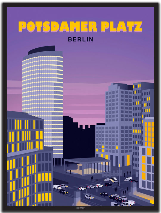 vintage berlin poster shop #30x40cm-schwarzer-farbrand