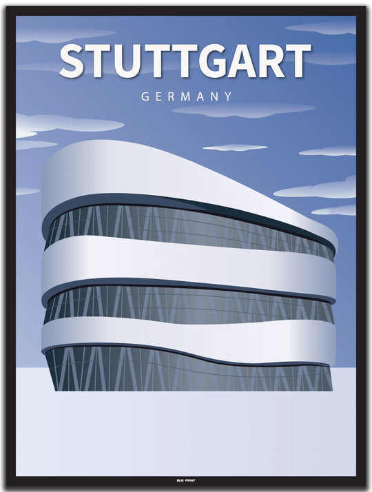 vintage stuttgart poster shop #30x40cm-schwarzer-farbrand