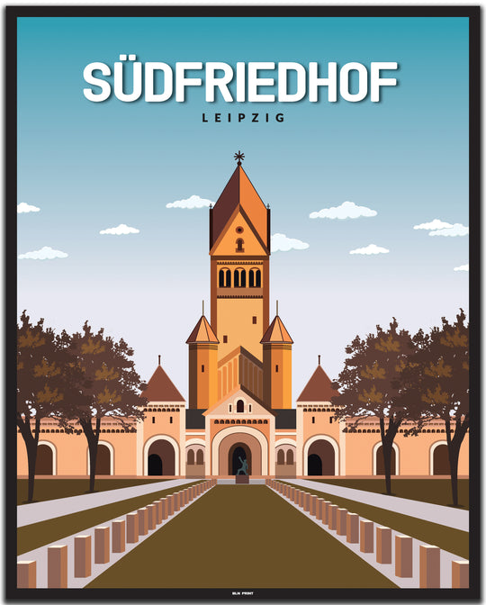 vintage leipzig poster shop #40x50cm-schwarzer-farbrand