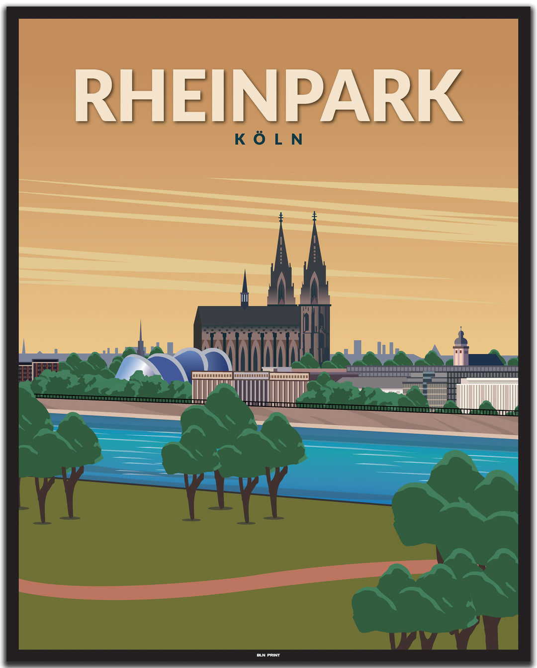 vintage köln poster shop #40x50cm-schwarzer-farbrand