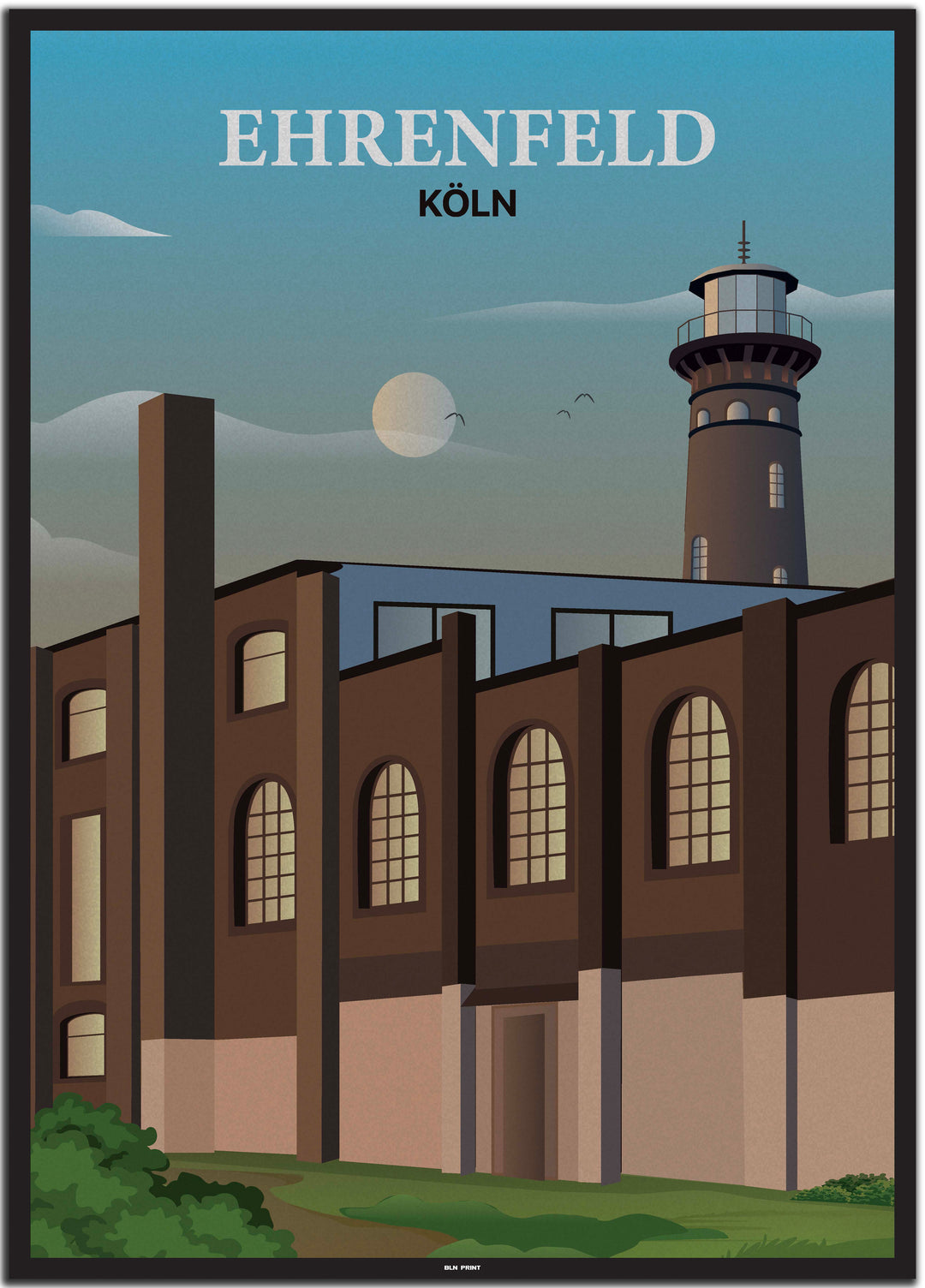 vintage köln poster shop #50x70cm-schwarzer-farbrand