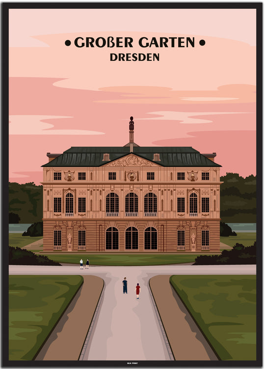 vintage dresden poster shop #50x70cm-schwarzer-farbrand