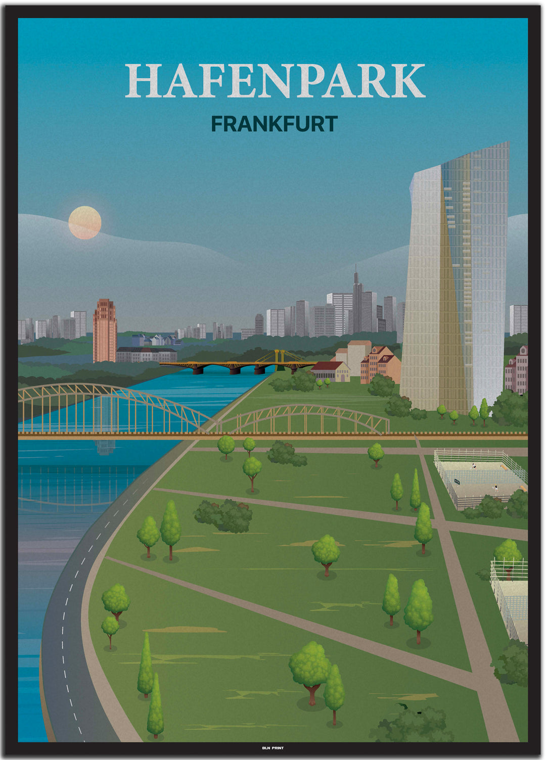 vintage frankfurt poster shop #50x70cm-schwarzer-farbrand