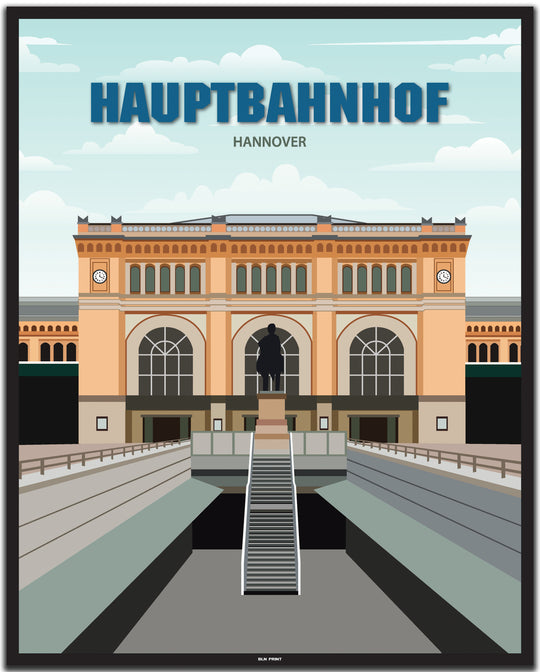 vintage hannover poster shop  #40x50cm-schwarzer-farbrand