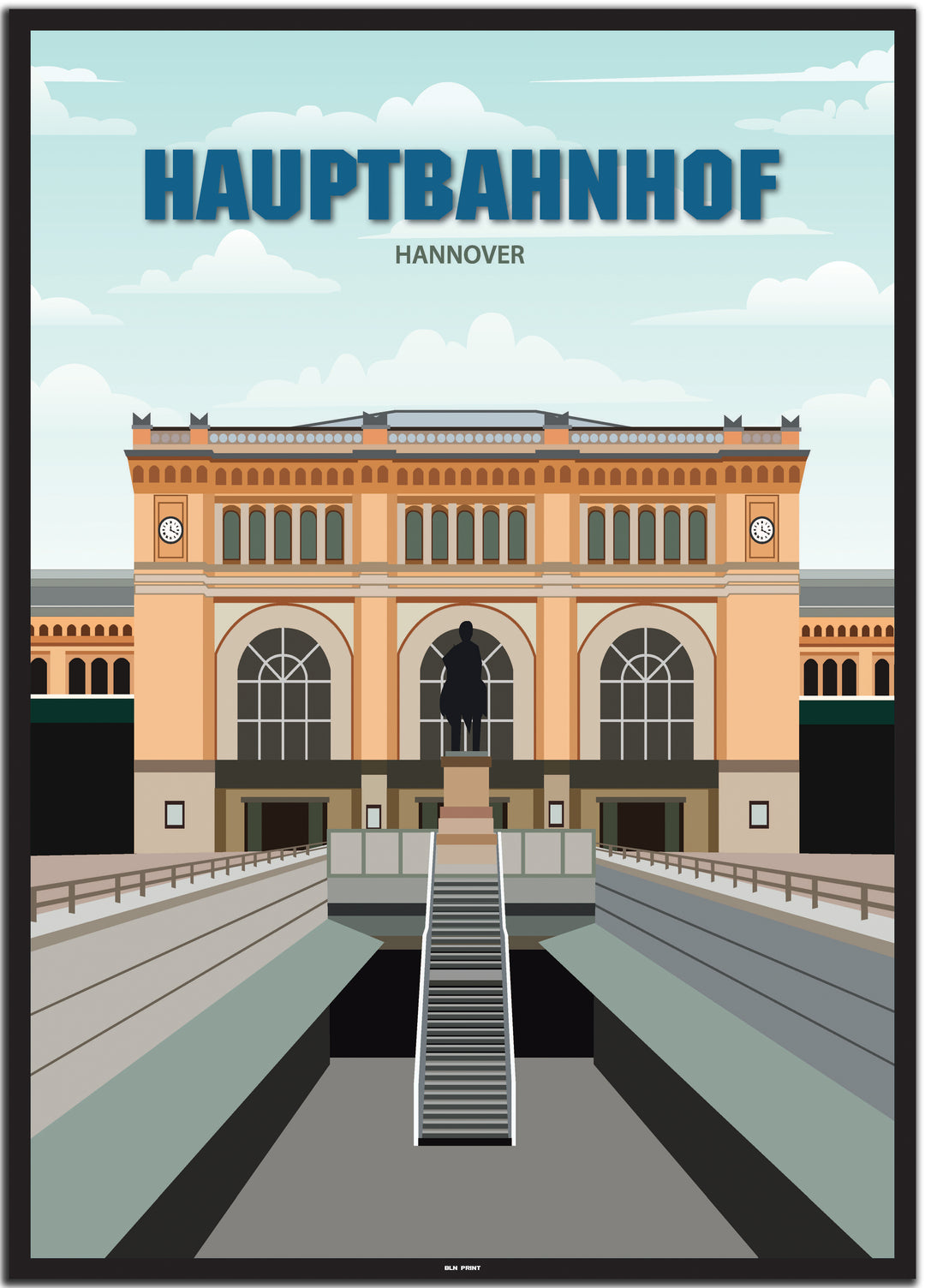 vintage hannover poster shop  #50x70cm-schwarzer-farbrand