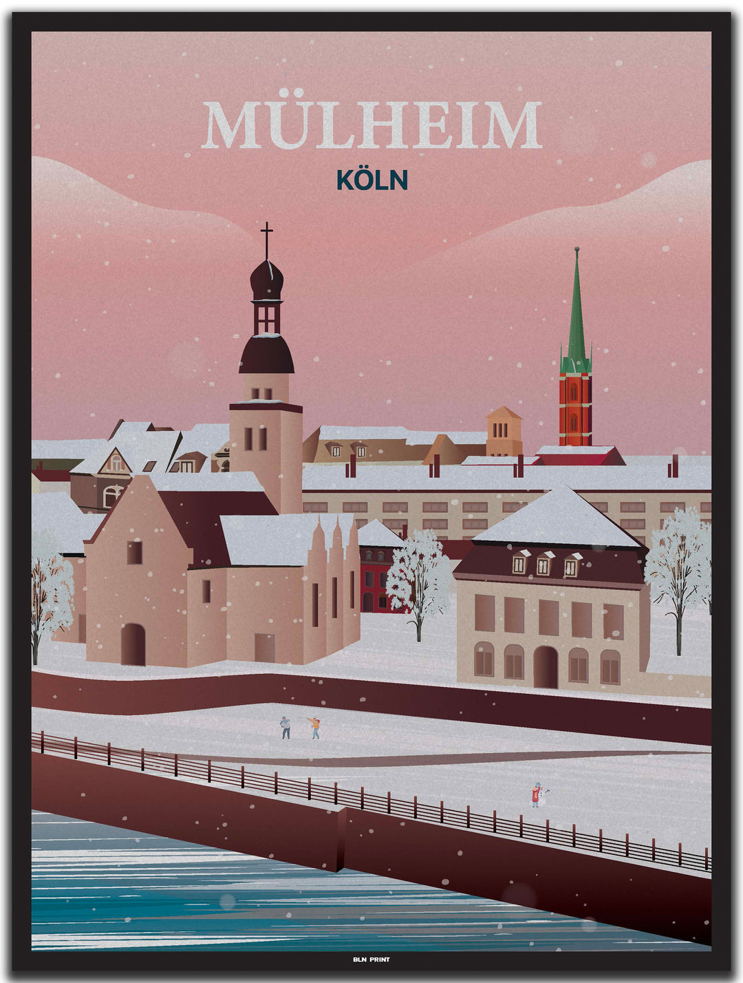 vintage köln poster shop #30x40cm-schwarzer-farbrand